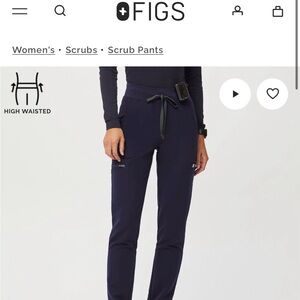 Figs Women's Yola High Waisted scrub pants navy